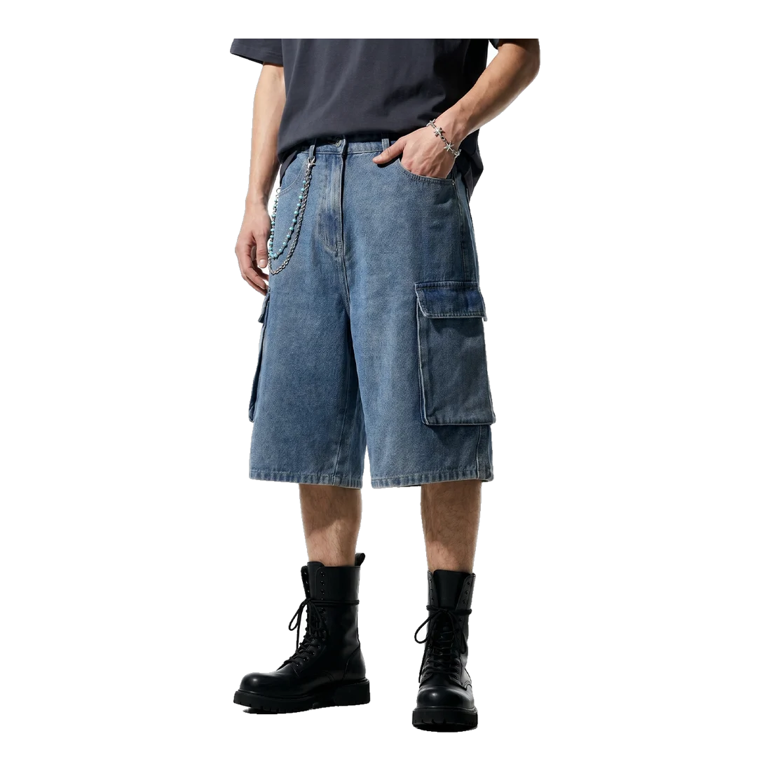 The Americana Washed Denim Shorts