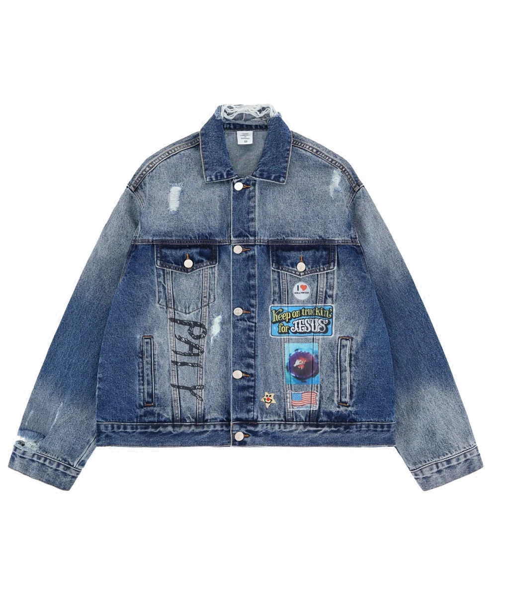 The Hip Hop Printed Denim Jacket